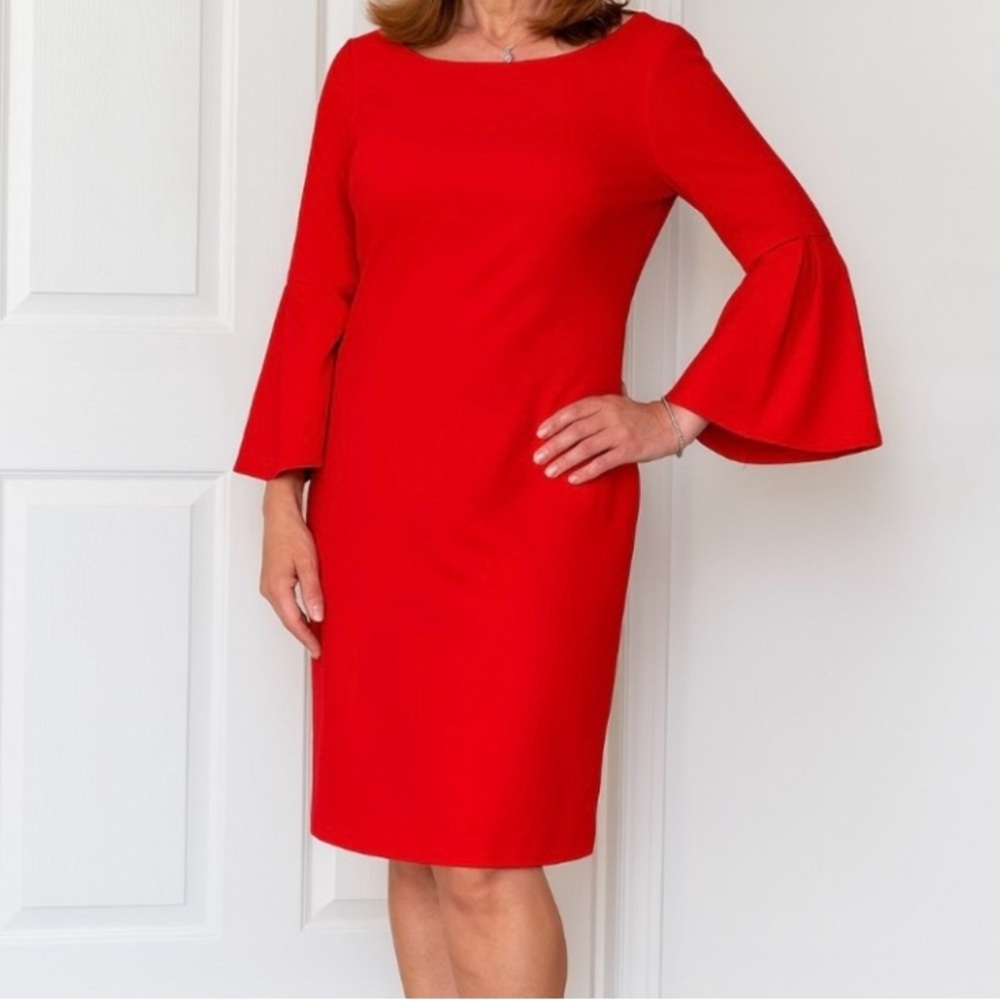 Jessica Howard Vibrant Red Dress Sz 18 W